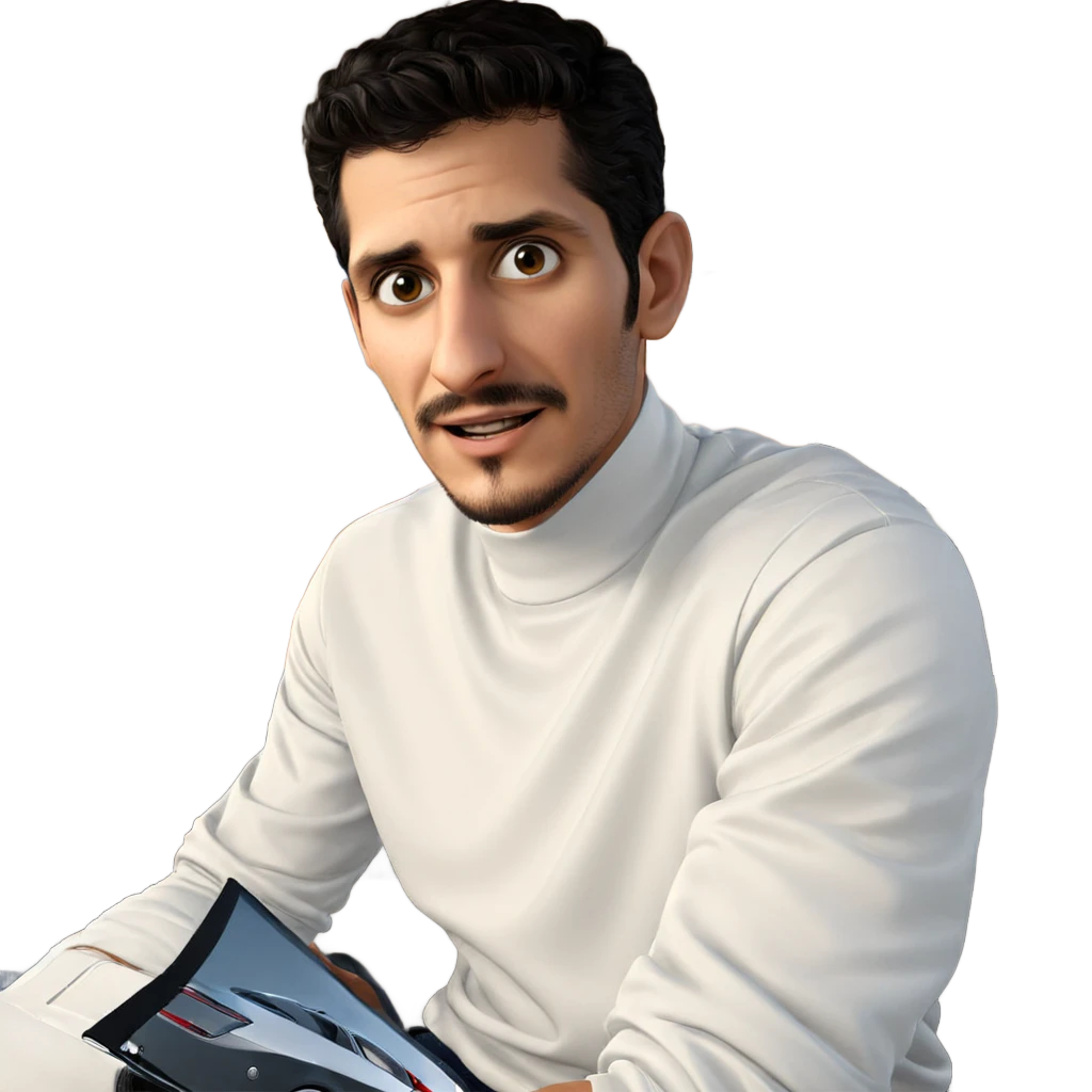 handsome young man with vehicle emoji