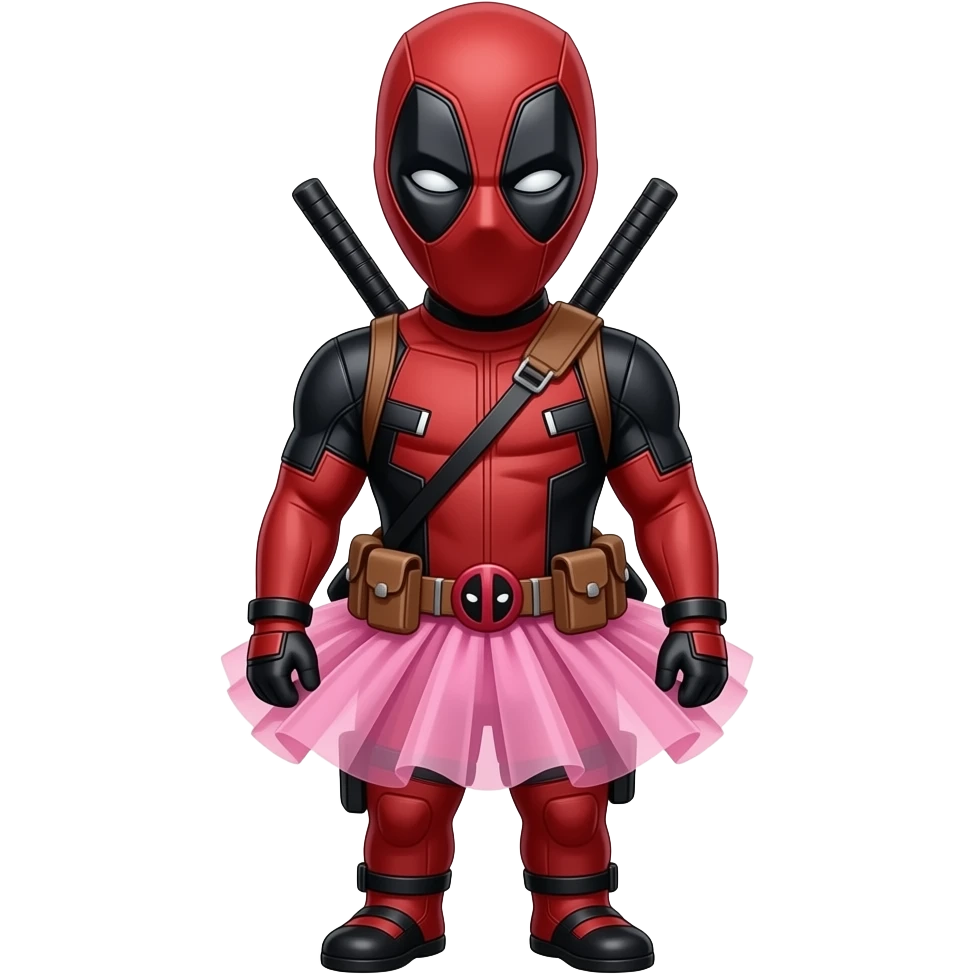 deadpool in a pink tutu emoji