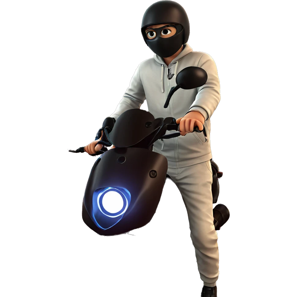 boy with motorcycle helmet emoji
