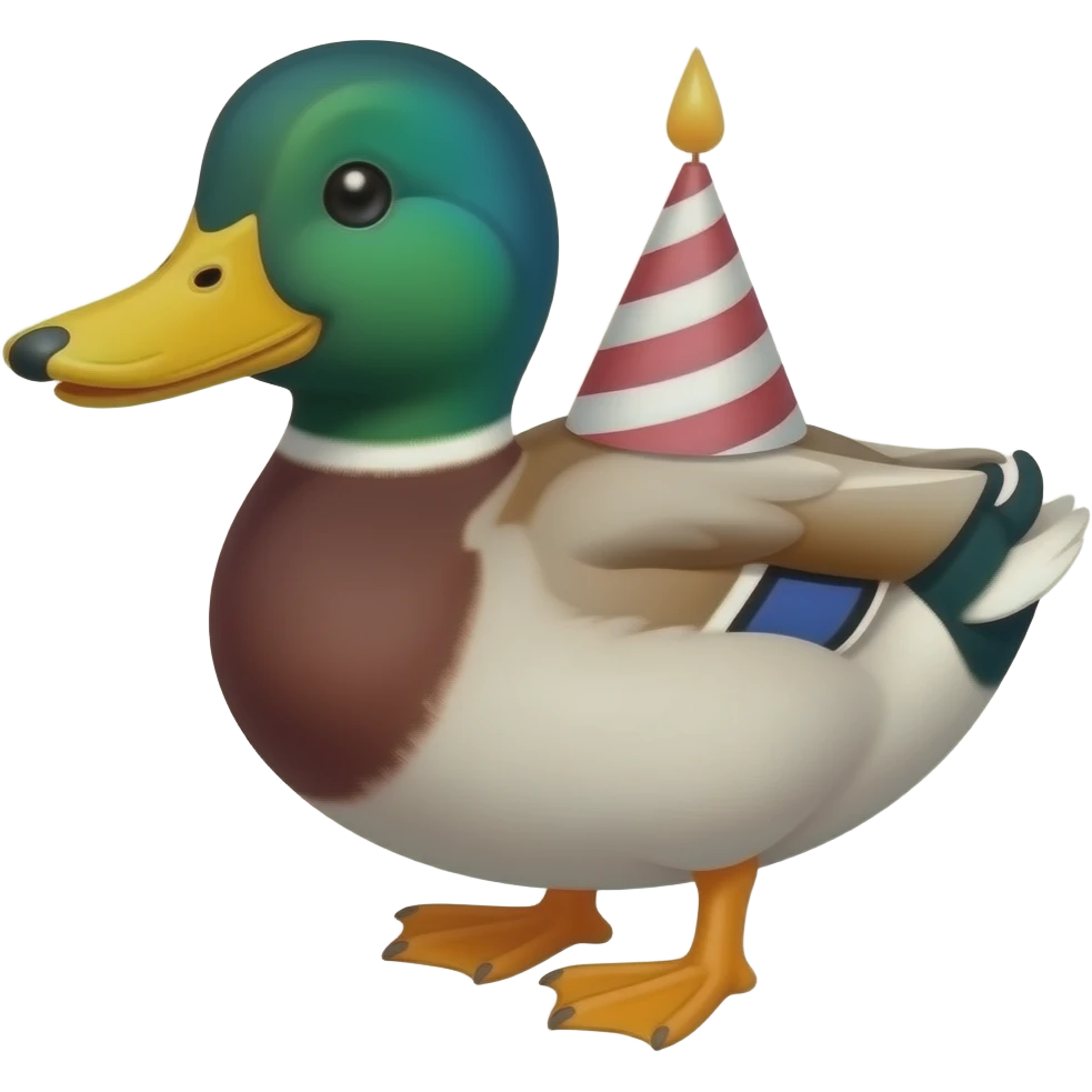 bithday duck 10th birthday emoji