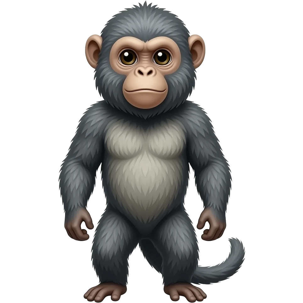 ouistiti  gris debout 2 patte humain emoji