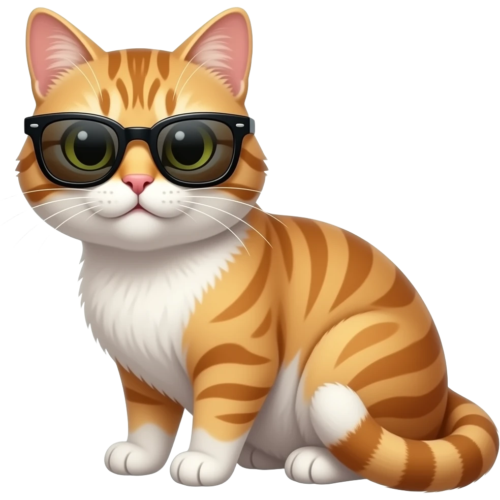 Cat wearing sunglasses emoji