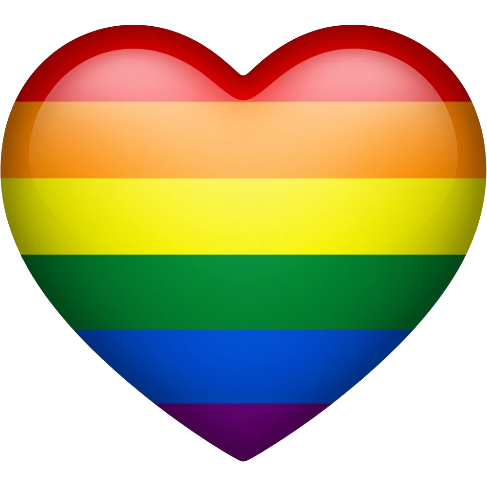 LGBT flag heart emoji