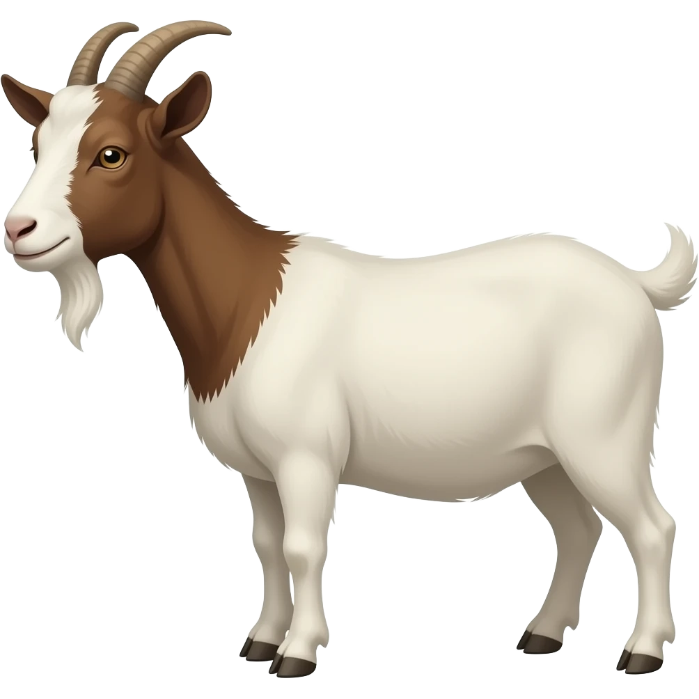 Hazme 77 cabras de tonos blancos y marrones emoji