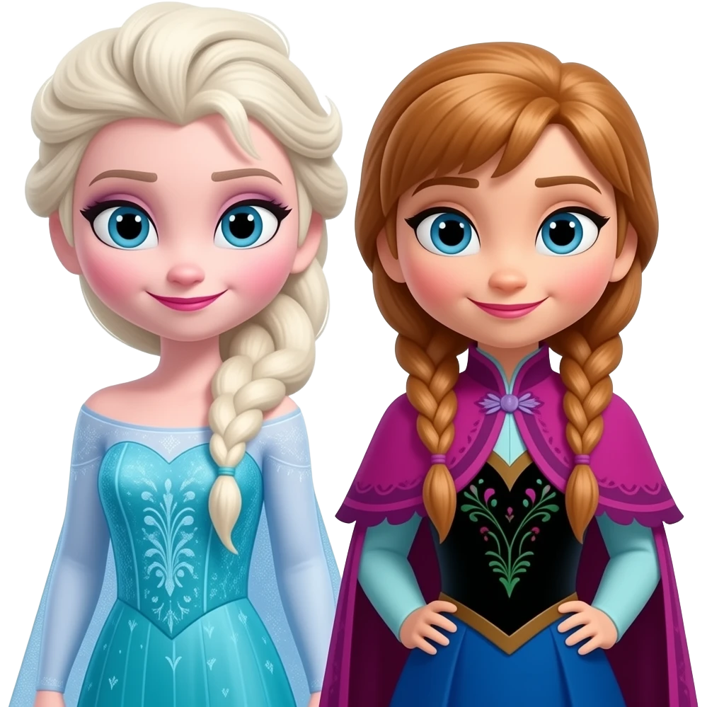 Frozen elsa and anna emoji