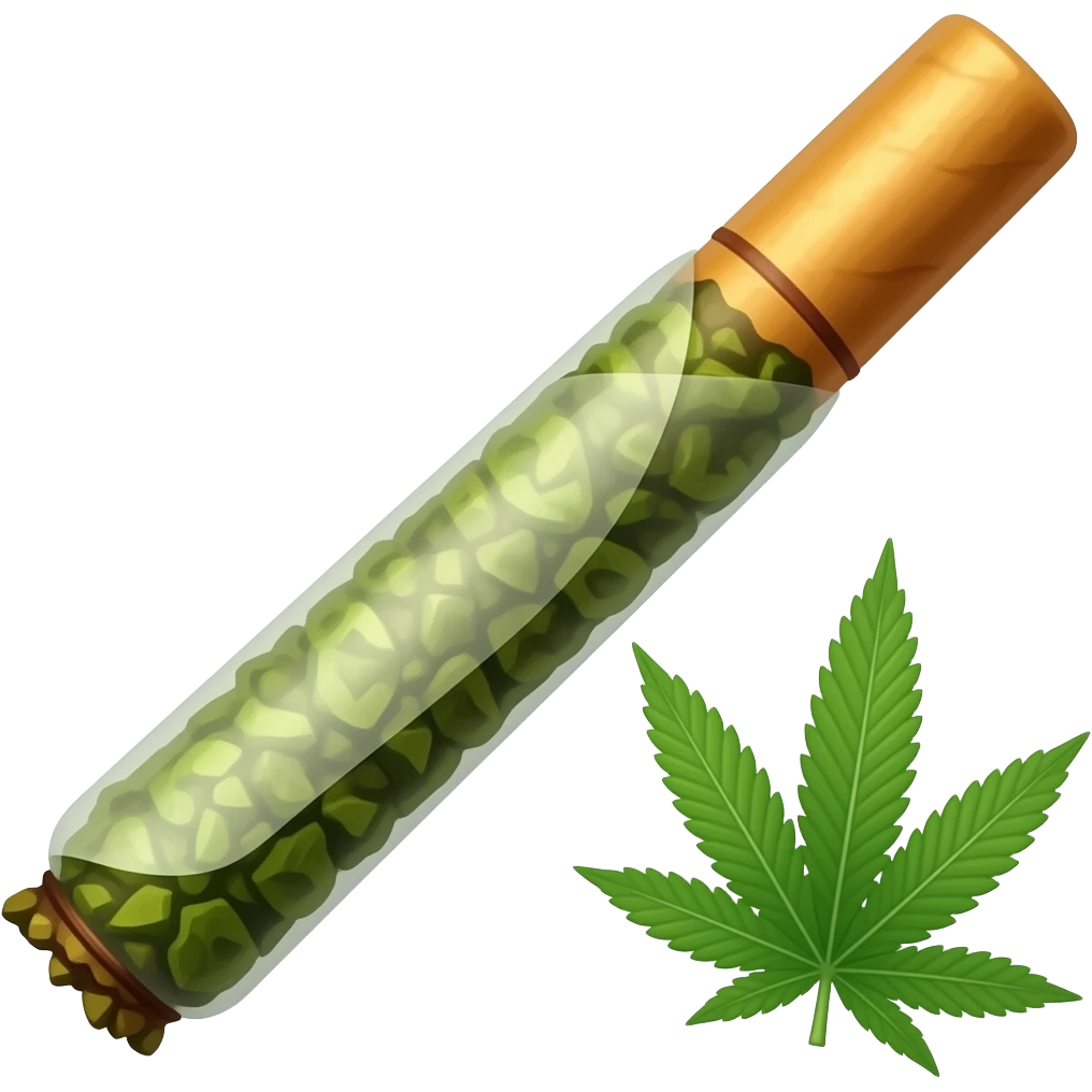 Rolling a blunt with weed emoji