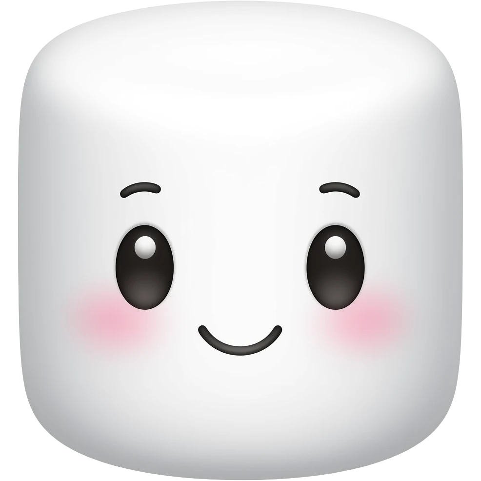 Create a cute marshmallow emoji