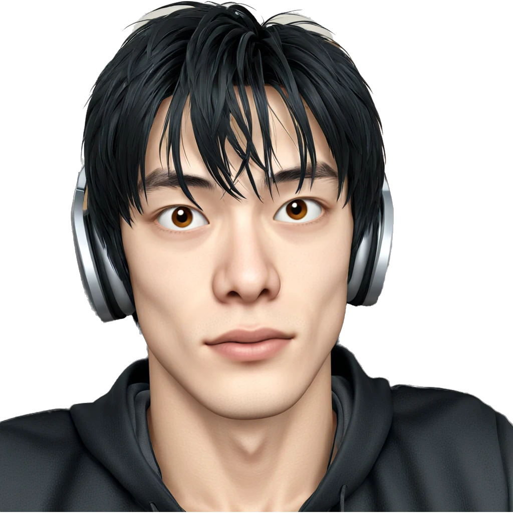 stylish boy with headphones emoji