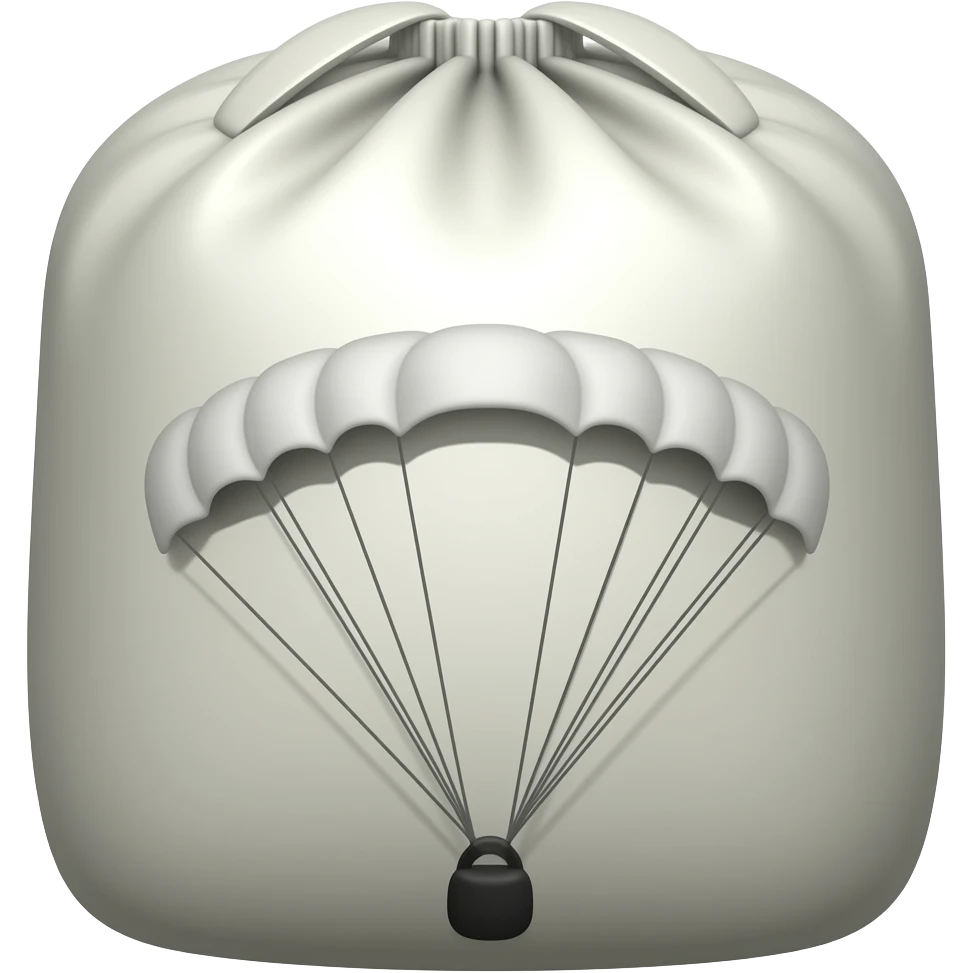 Packed Parachute bag only emoji