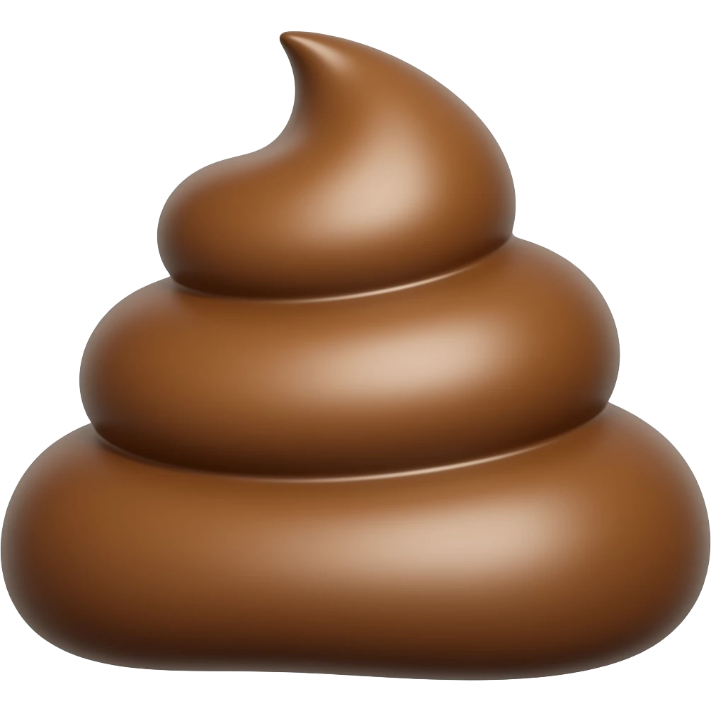 Poop as a heart emoji