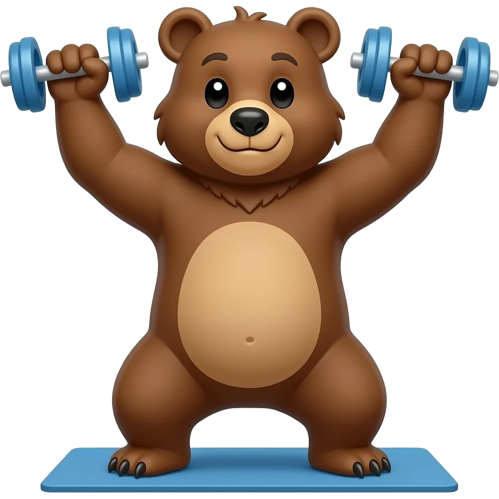 bear exercise a emoji