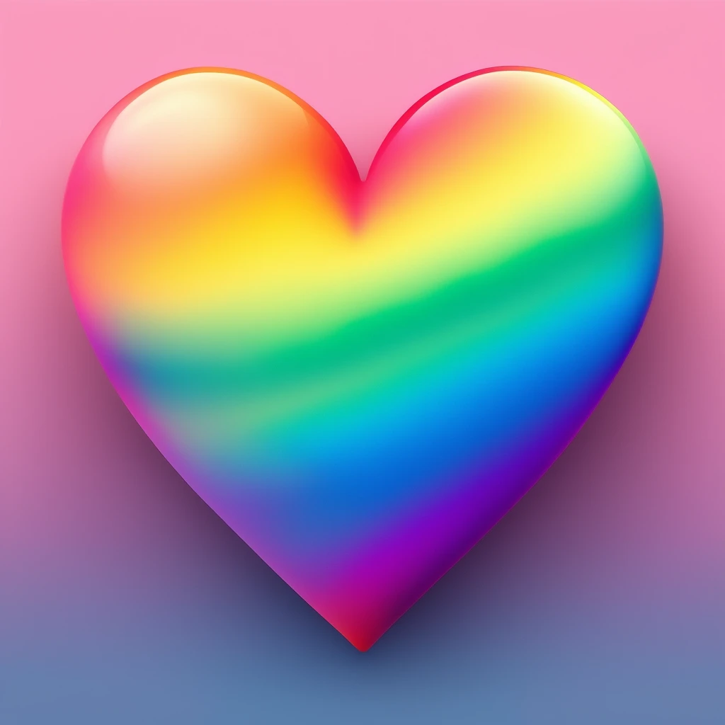 heart with a rainbow pastel gradient emoji