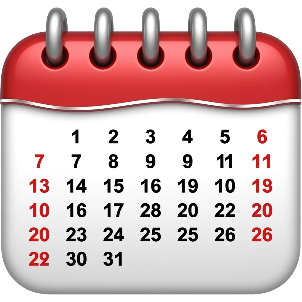 calendario sin letras ni numeros emoji