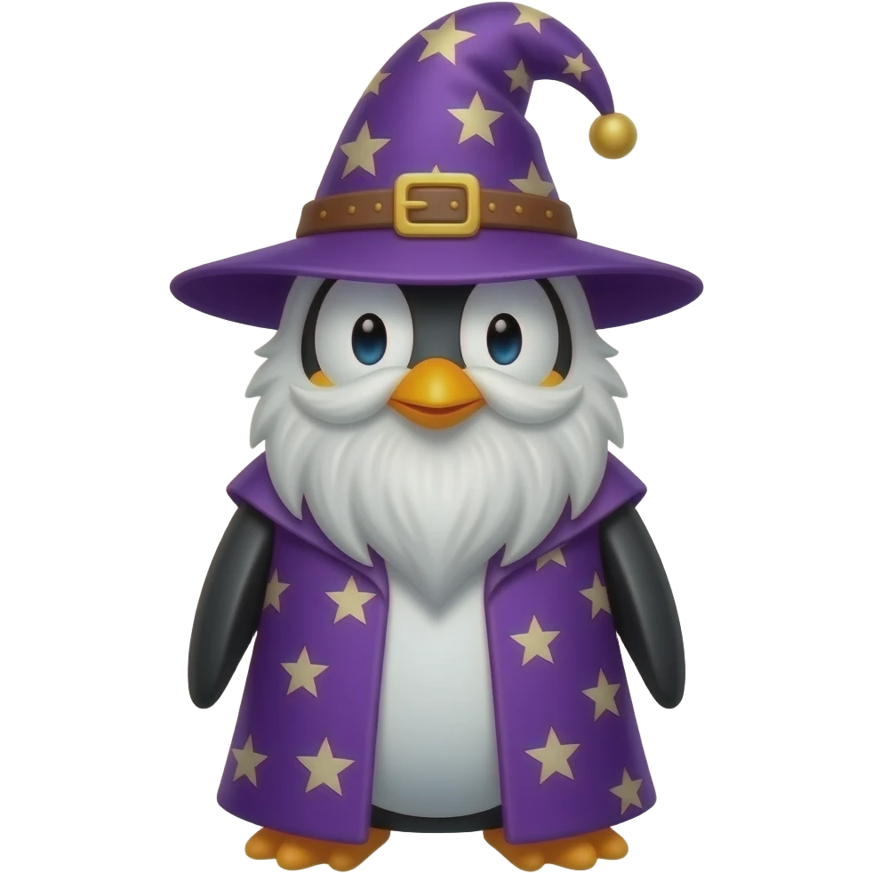 Penguin Wizard emoji