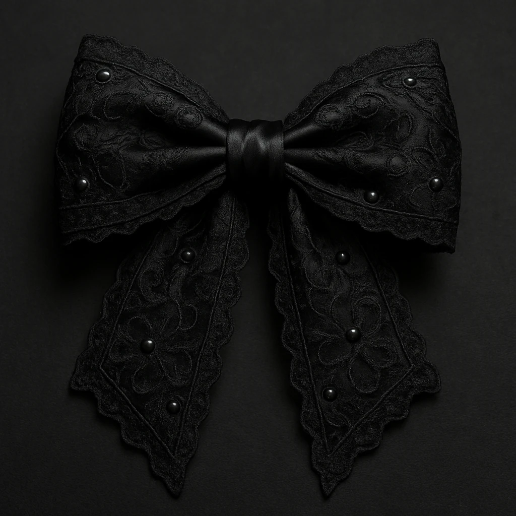 goth bow emoji