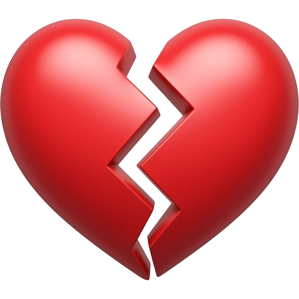 Broken heart emoji