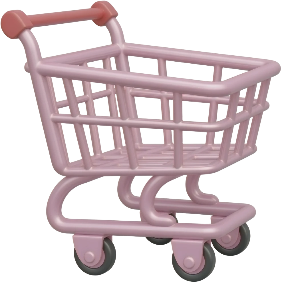 Shopping cart Pink emoji