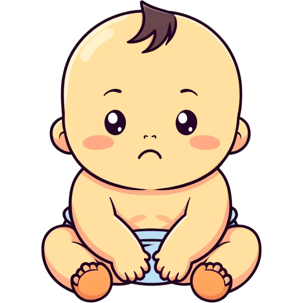 Sad baby emoji
