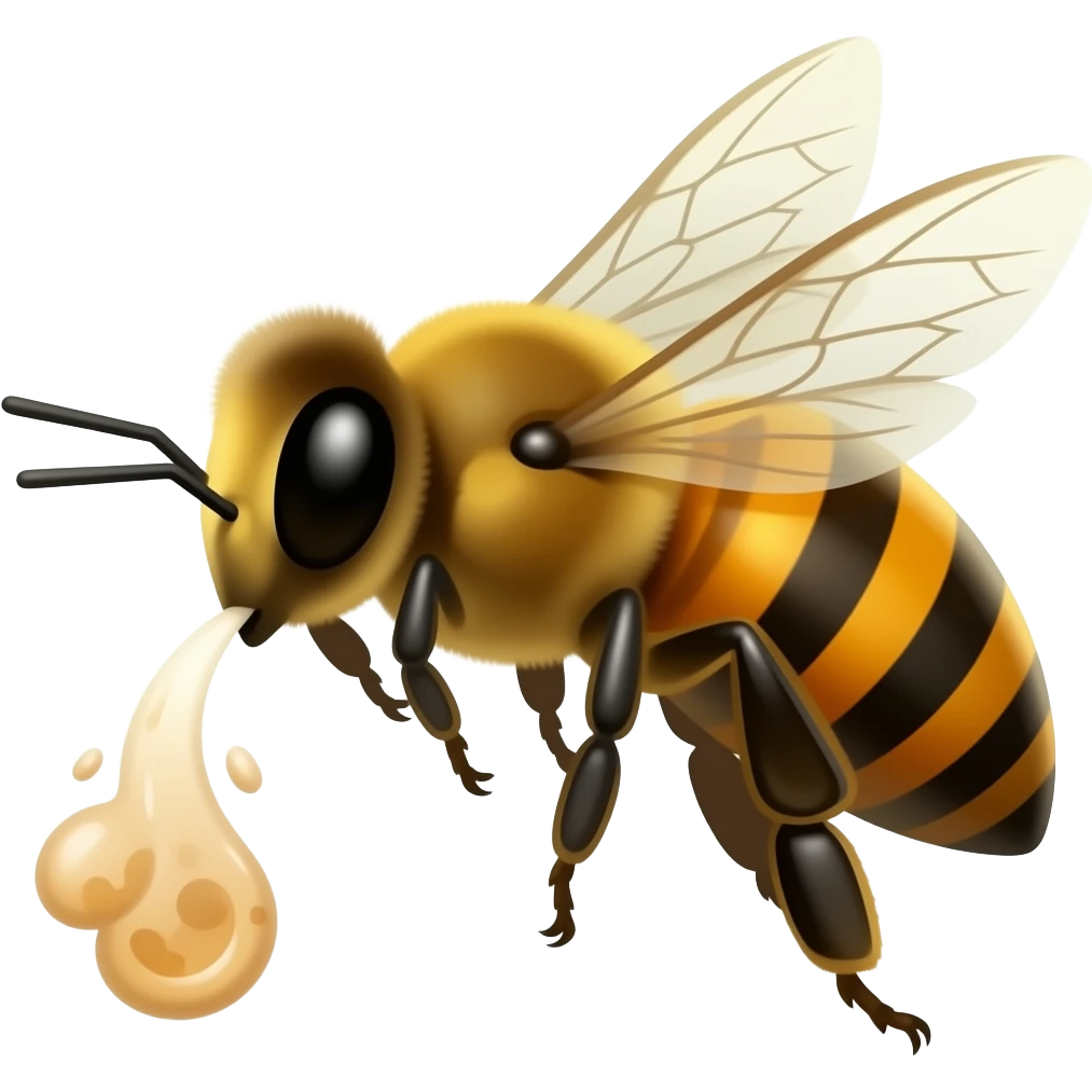 A bee with bad odor emoji