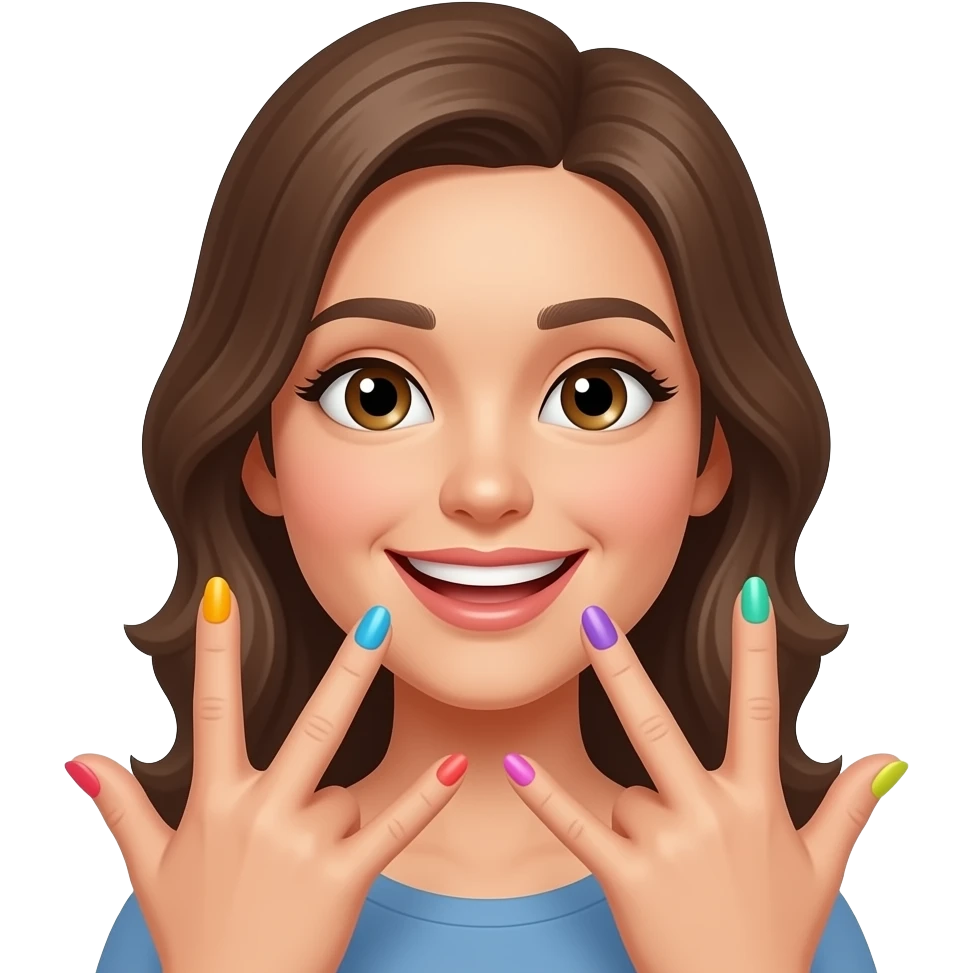 Nails  on smile  face emoji