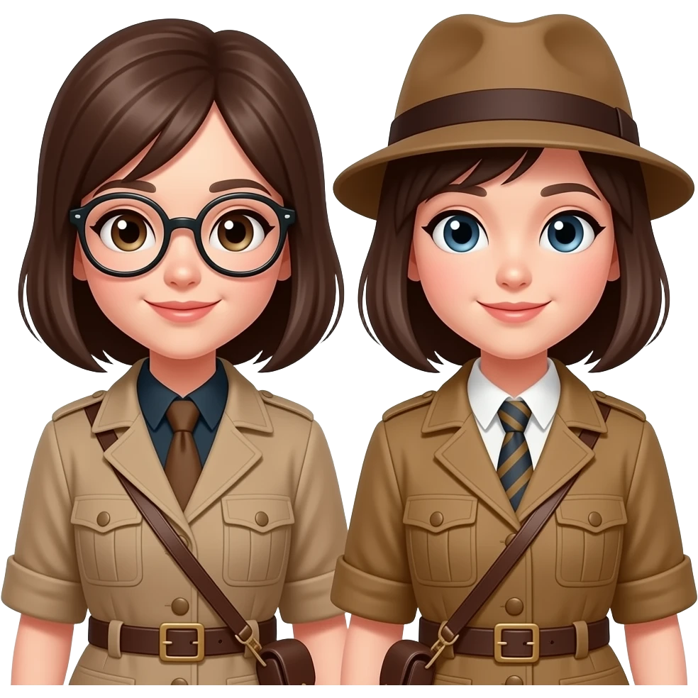2 girls detectives together emoji