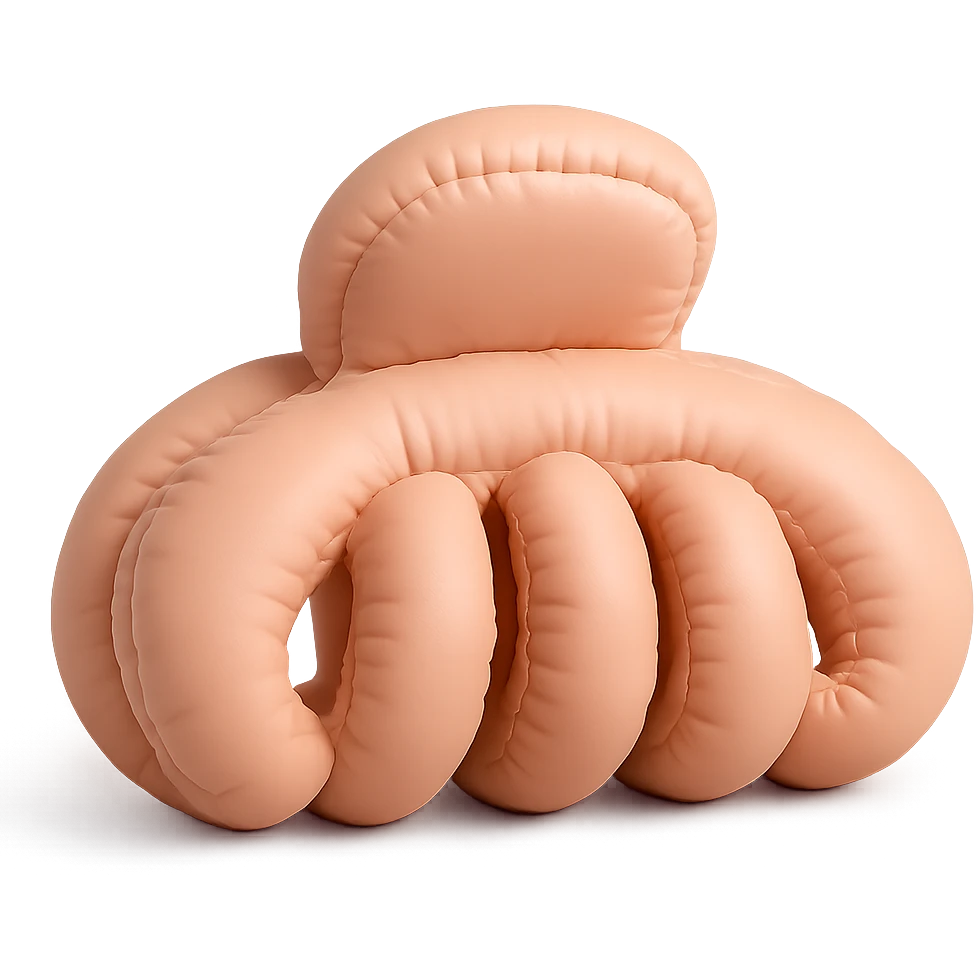 hairclip, plush and soft, cushion style emoji