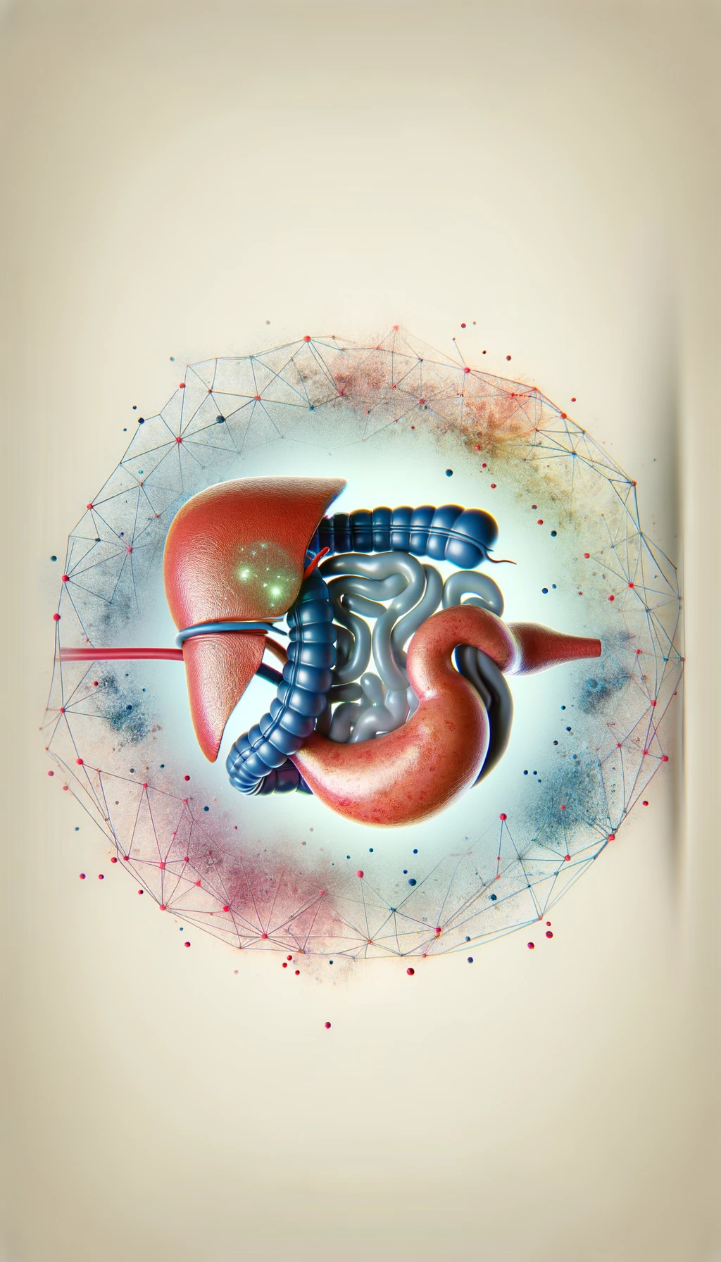 cistifellea umana anatomica realistica e intestino sono collegati nel dolore, sfondo chiaro emoji