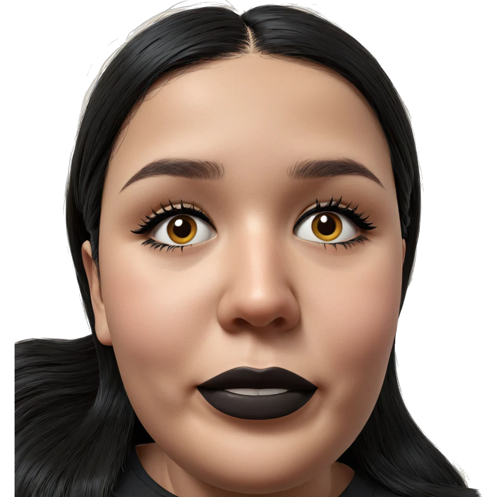 black-haired girl portrait

 emoji