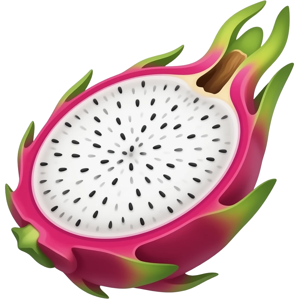 Dragon fruit cut in half. emoji