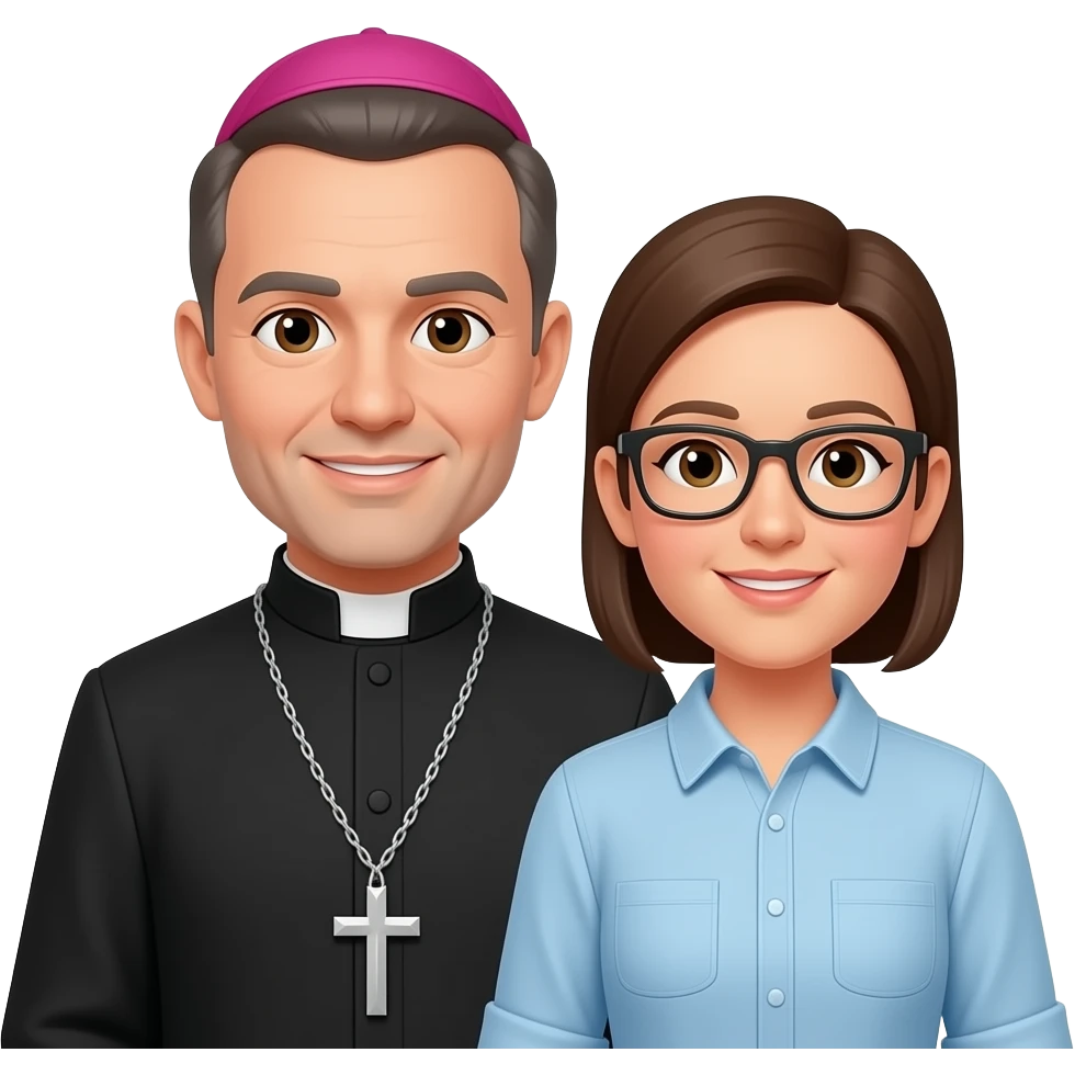 священник и один человек перед ним emoji