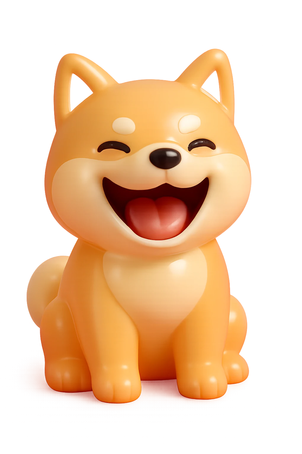 shiba inu, laughing emoji