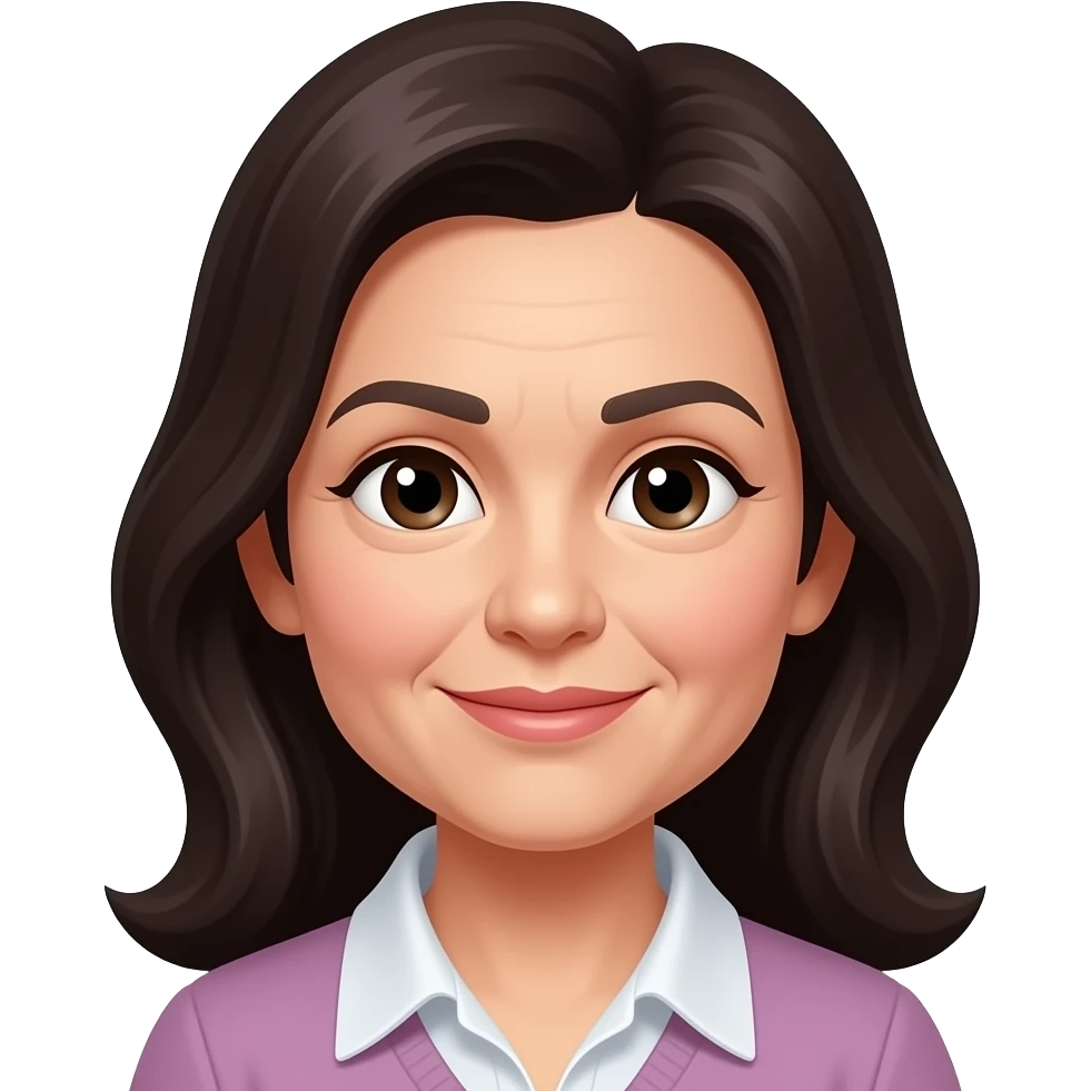 same image, dark eyes and hair, and some more years emoji