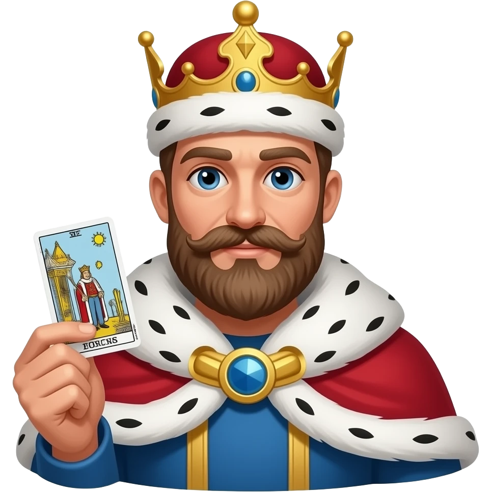 King Holding Tarot Card emoji