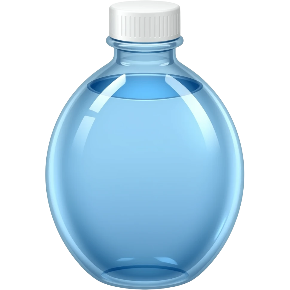 blue bottle white cap emoji