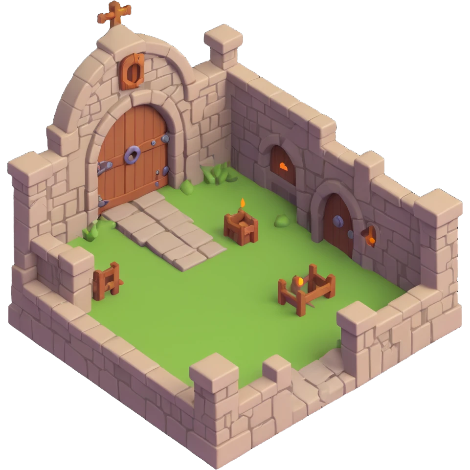 dungeon with a monster emoji
