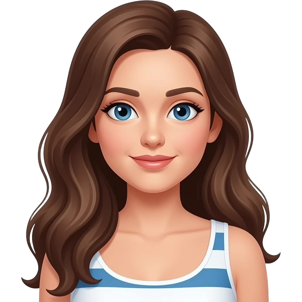 mujer griega blanca cabello largo café cuerpo completo emoji