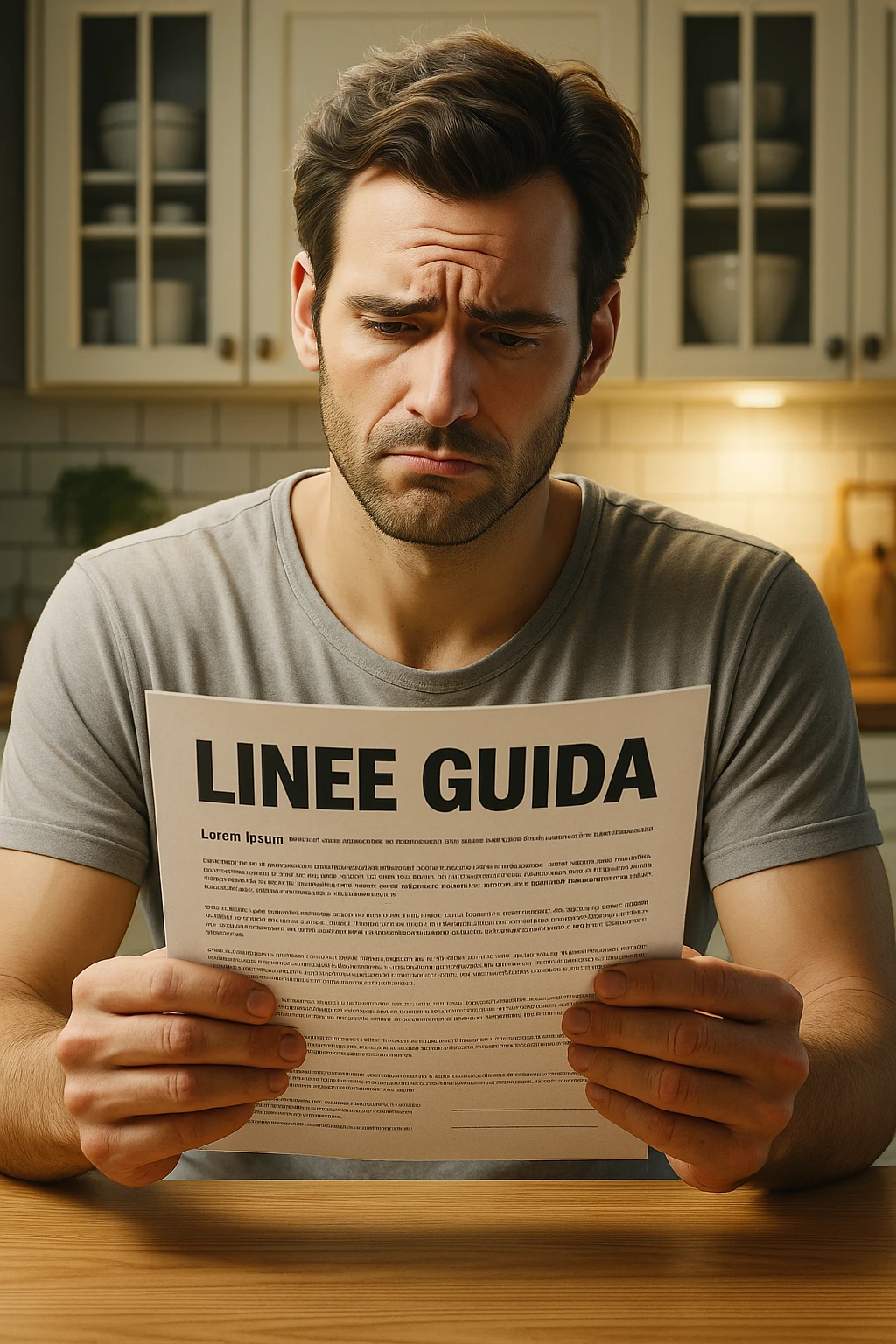 FALLA IDENTICA A QUESTA MA SUL FOGLIO SCRIVI "LINEE GUIDA" IN ITALIANO emoji