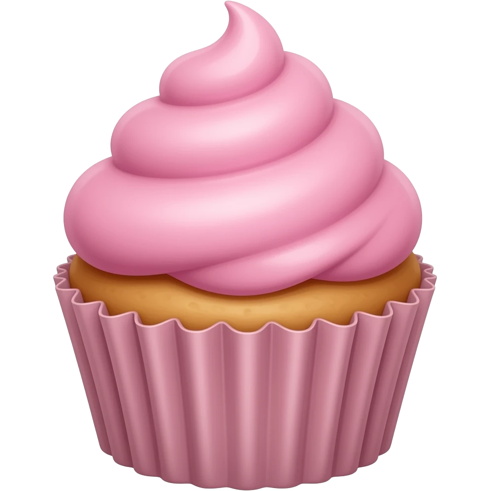 Cupcake with pink icing emoji