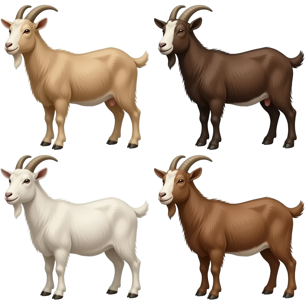 siete cabritas realistas emoji