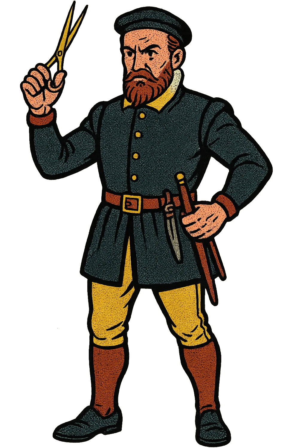 The full body of french barber surgeon ambroise pare emoji