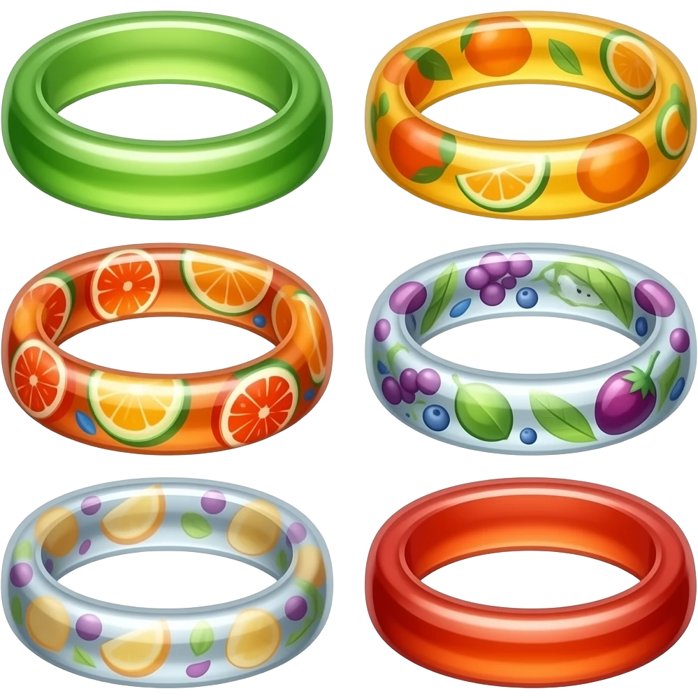 Jelly bangles 6 emoji