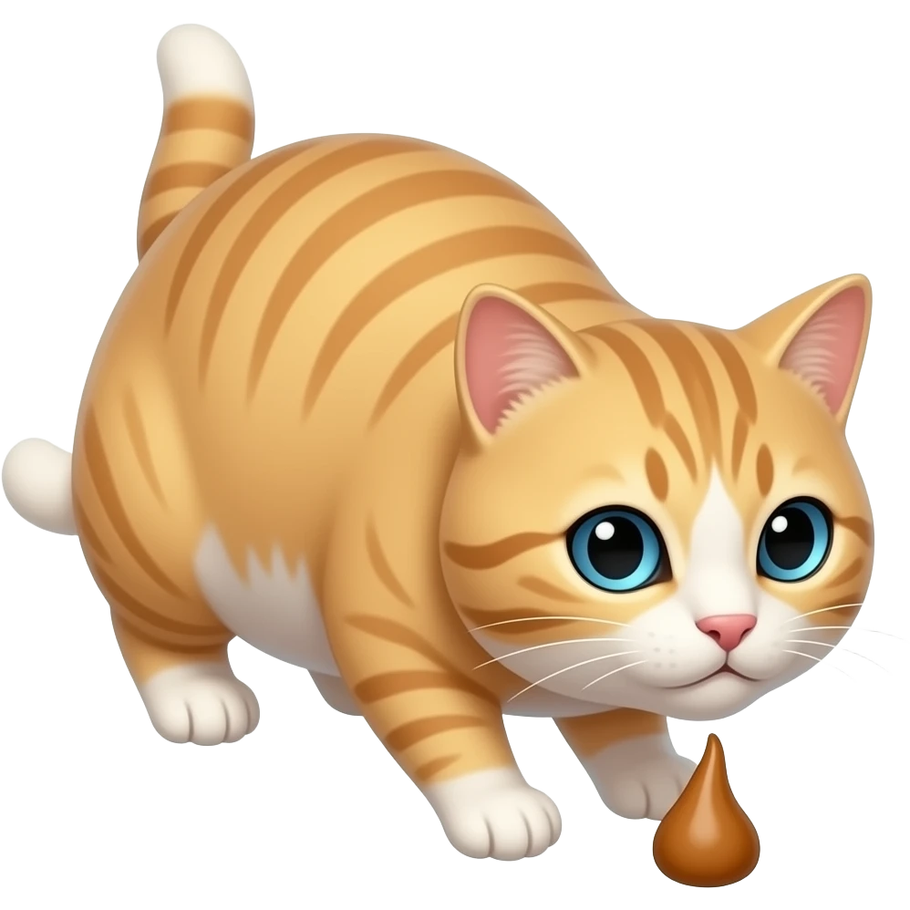 Gato haciendo caca emoji