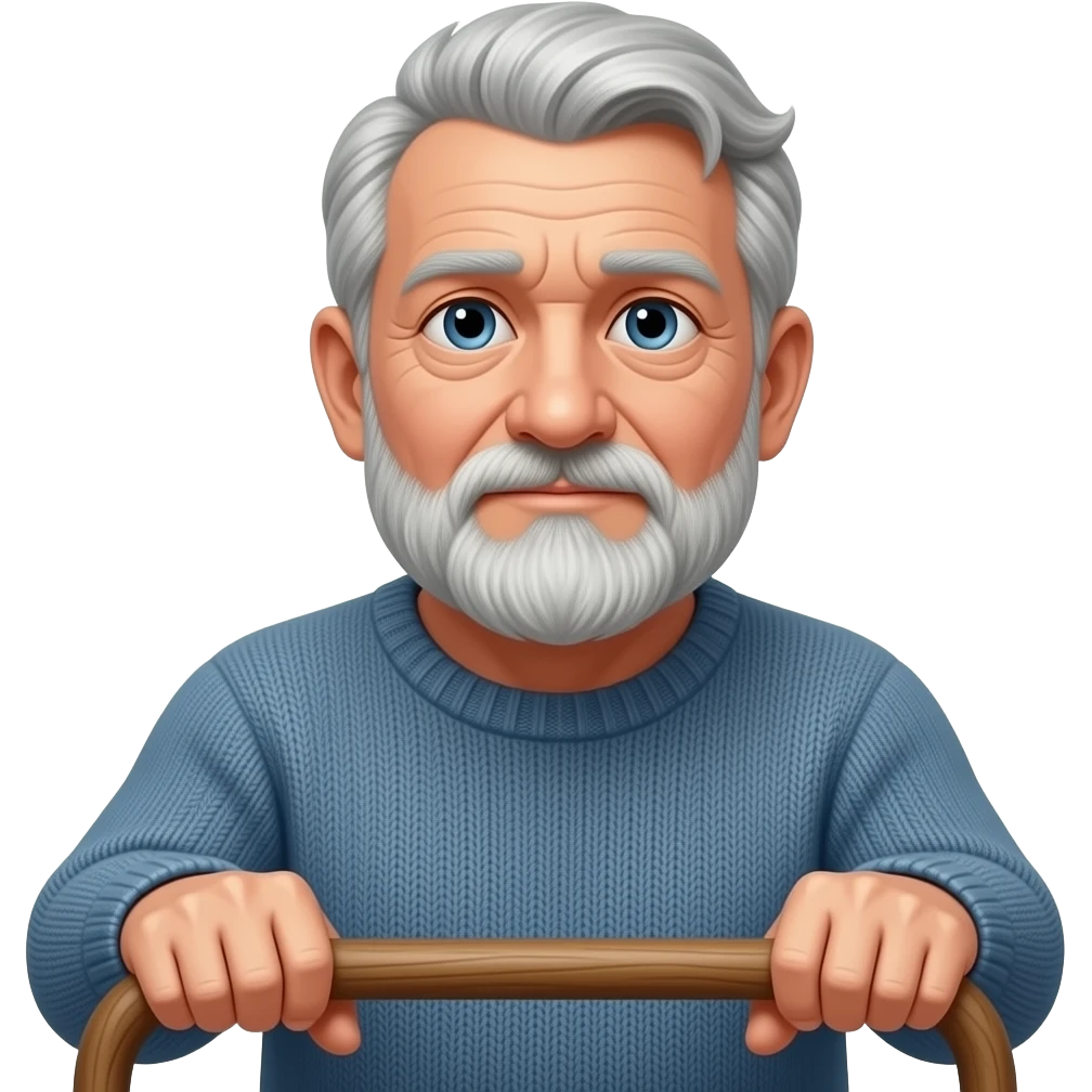 Old man with walking frame emoji