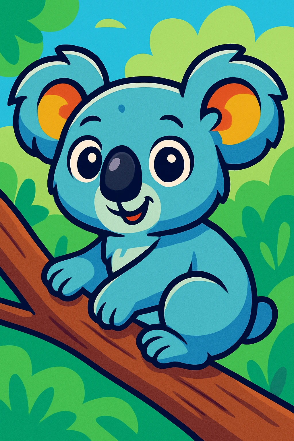 koala vibrant cartoon style emoji
