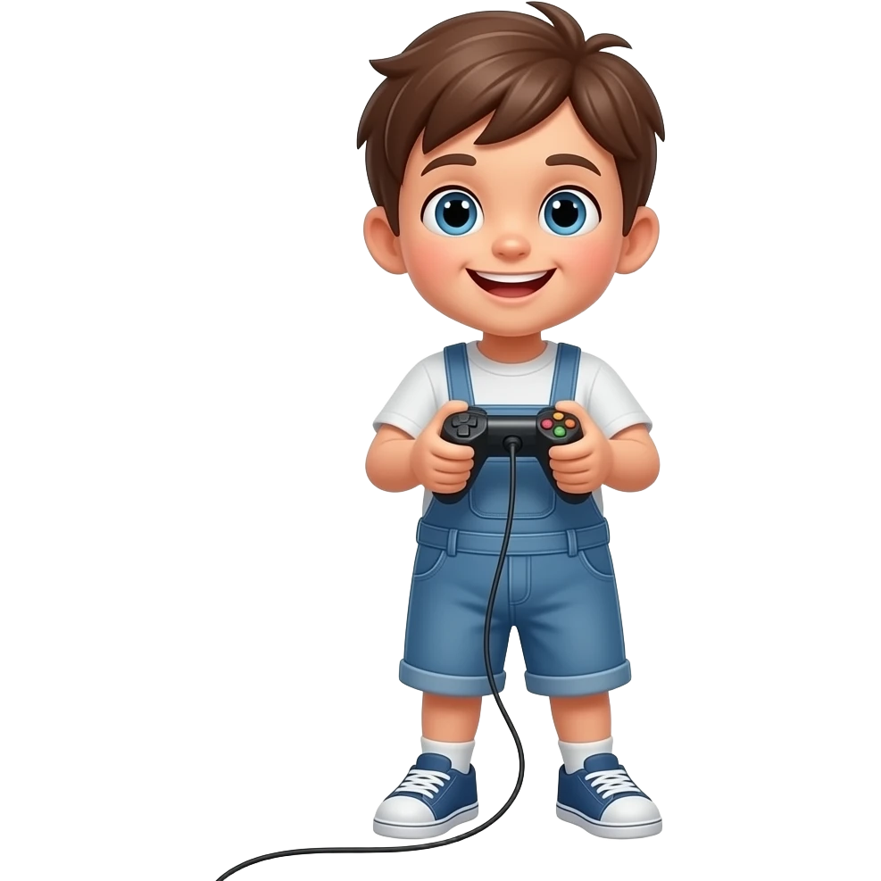 happy kid playing video games emoji