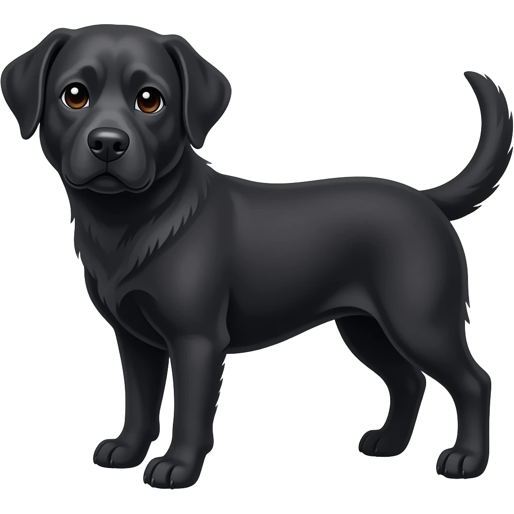 Black lab emoji