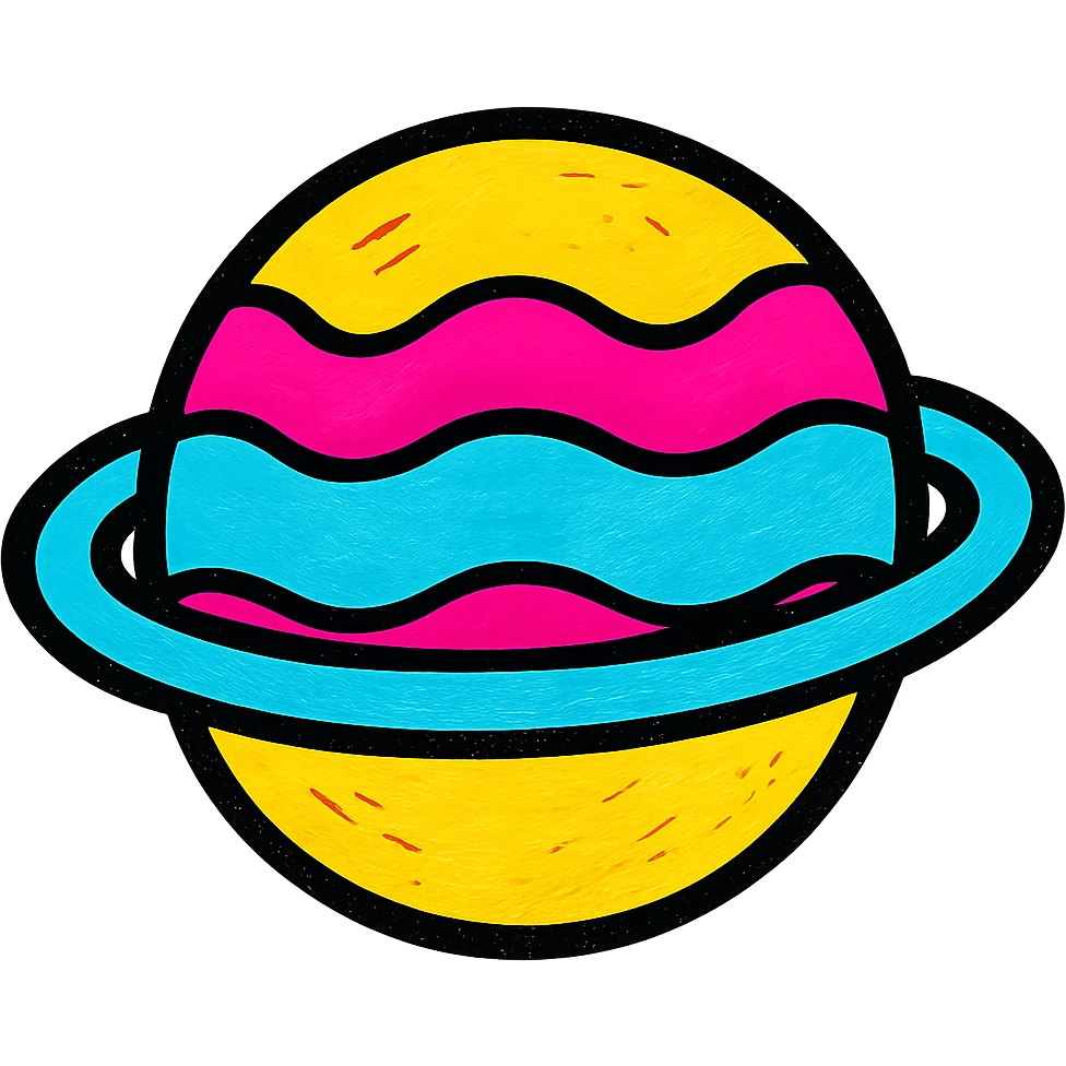 A planet emoji