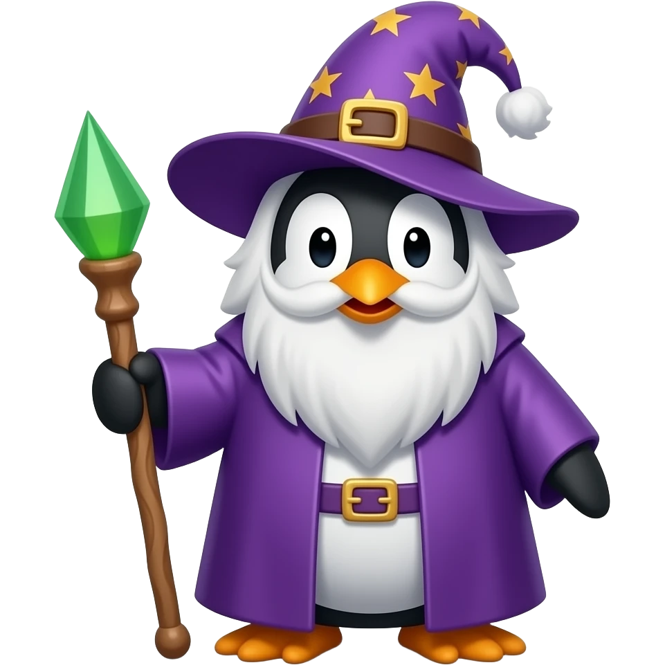 Penguin Wizard emoji