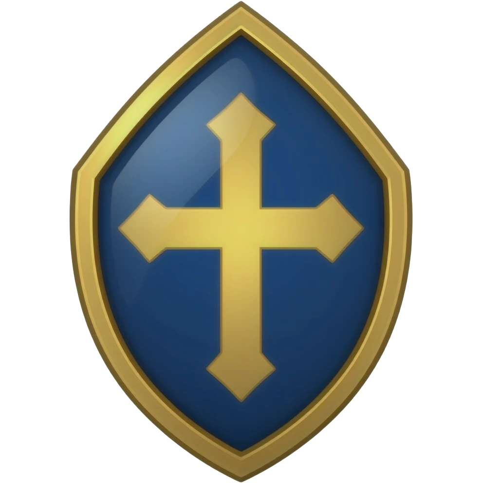 Bishop emblem with a touch of dark blue emoji