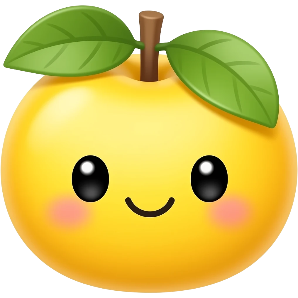 Kawaii espino amarillo fruit emoji
